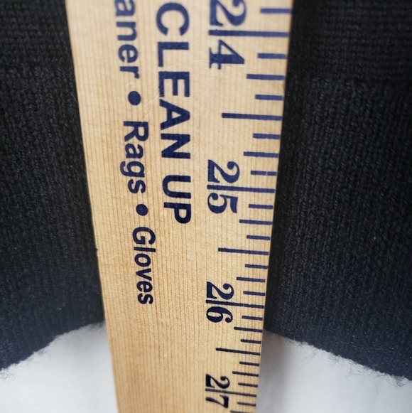Club Room Black Merino Wool Blend Long Sleeve Sweater Sz L - Picture 8 of 9